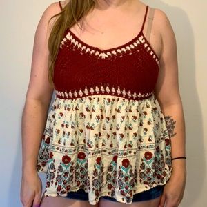 Boho knit top